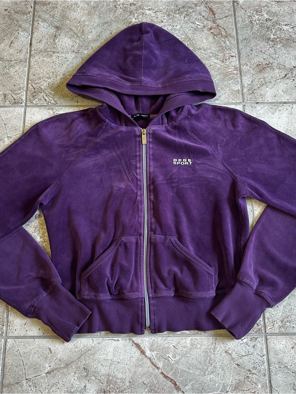 Bebe Sport Purple Zip-Up Hoodie